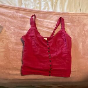 Red crop top tank perfect for summer